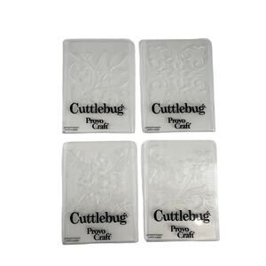 CUTTLEBUG Provo Craft Embossing Folder Floral Scroll Leaf Card Making Lot